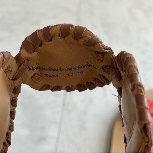 Jack Rogers Lauren Leather Flat Boho Slide Sandals Shoes - Picture 8 of 8